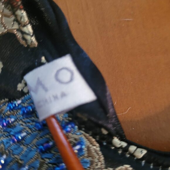 ERMO Vintage Y2K Beaded Floral Baguette Tapestry Shoulder Bag - Picture 4 of 5